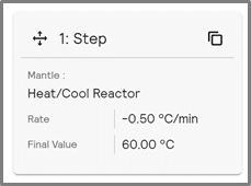 Figure 1. Heat/Cool Reactor plan cooling by -0.5 °C/min to 60 °C