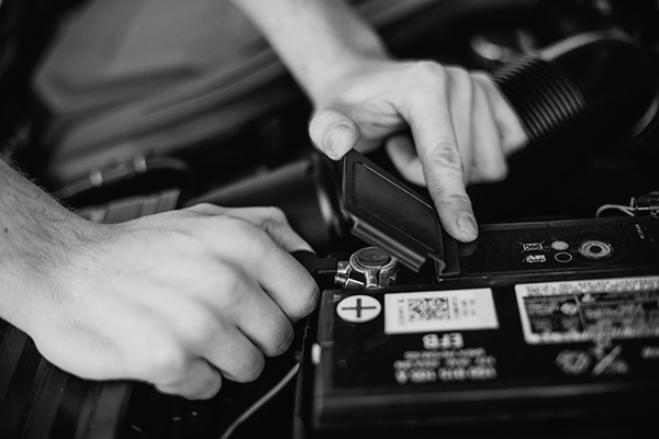 Battery in a car