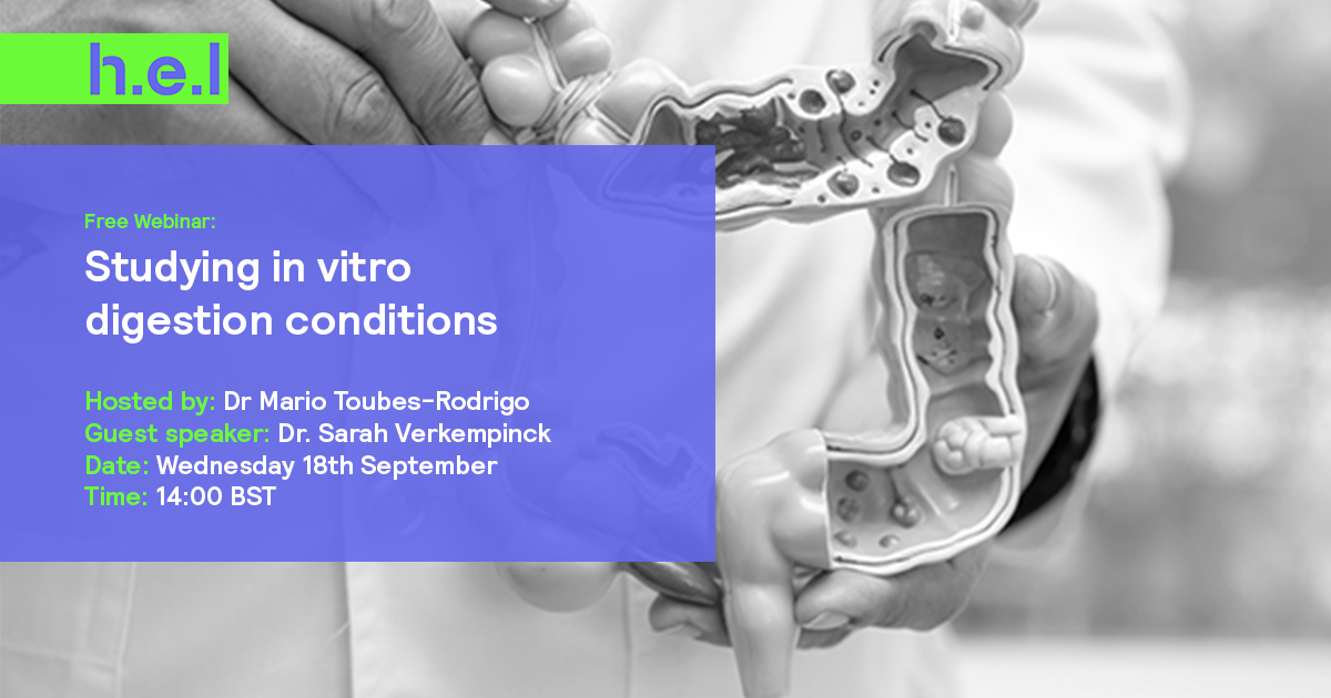 Studying in vitro digestion conditions webinar graphic