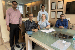 Signing Research Agreement in Mumbai