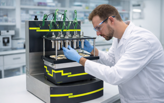 Scientist working on a ChemSCAN