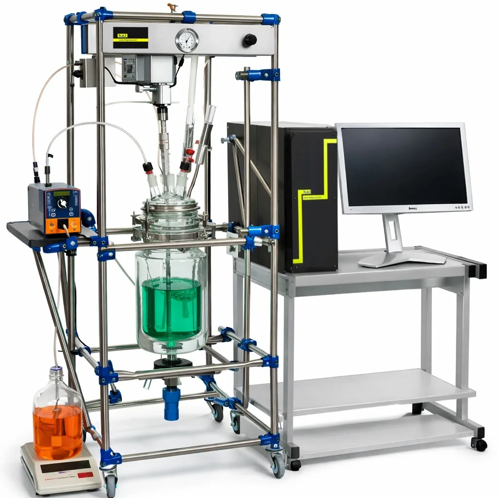 20 litre AutoLAB pilot reactor in a large custom floor-standing frame with automation