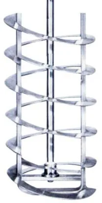 Helicoil stirrer for high viscosity reactions