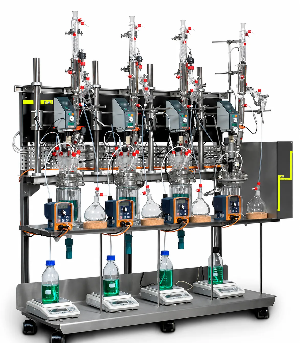 Parallel AutoLAB crystallisation platform with FTIR and turbidity probes