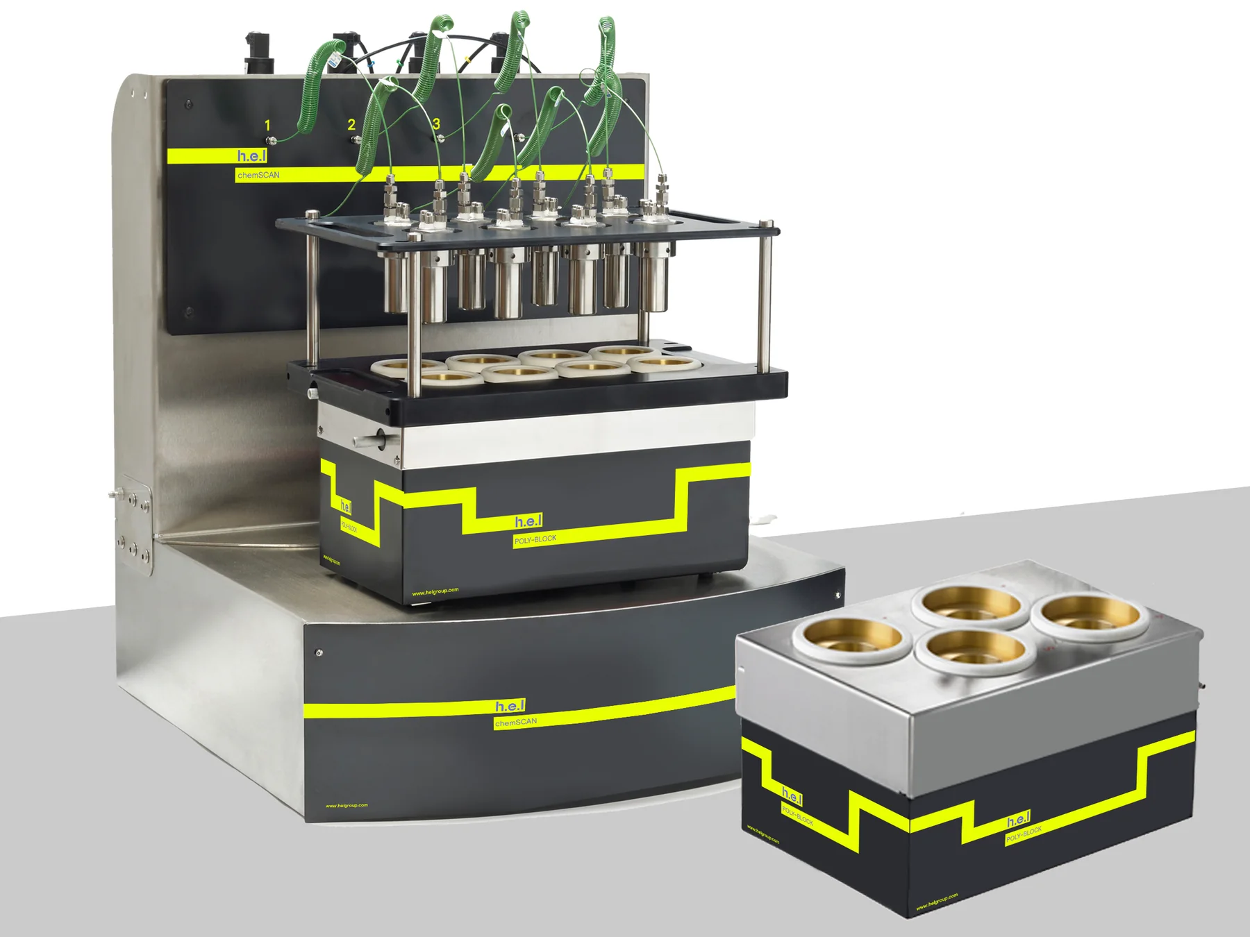 ChemSCAN parallel catalyst screening platform with 8-zone and 4-zone blocks