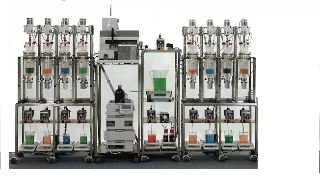 Custom parallel system with eight 2-litre reactors, robotic sampling and HPLC