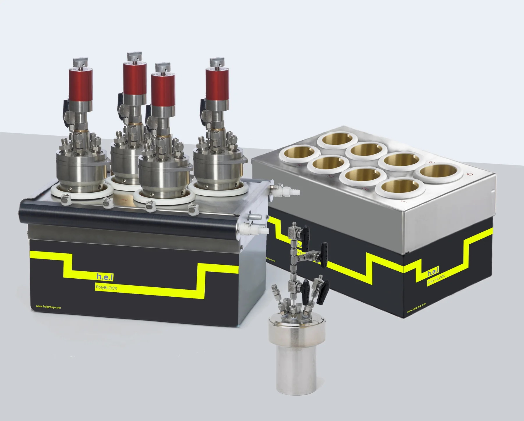 PolyBLOCK High Pressure with four stainless steel reactors