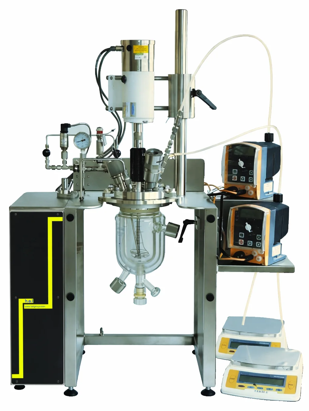 Simular High Pressure with stainless steel reactor and dosing pump